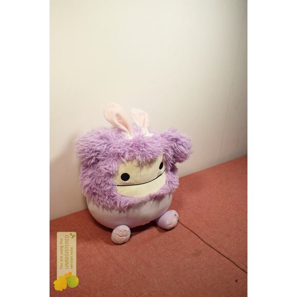 Squishmallows 12" Dilka Lavender Bigfoot with Bunny Ears Plush - Picture 2 of 5